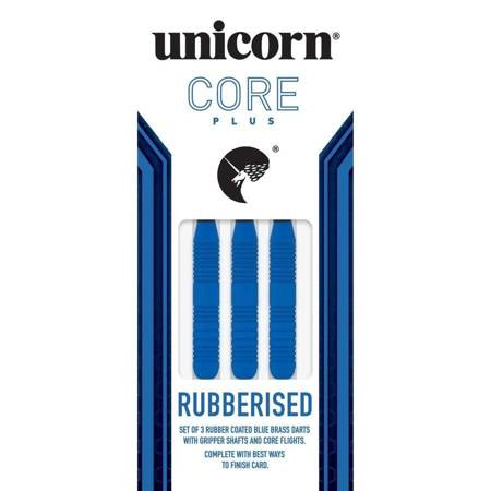 Rzutki steel tip Unicorn CORE PLUS - BLUE RUBBERISED BRASS